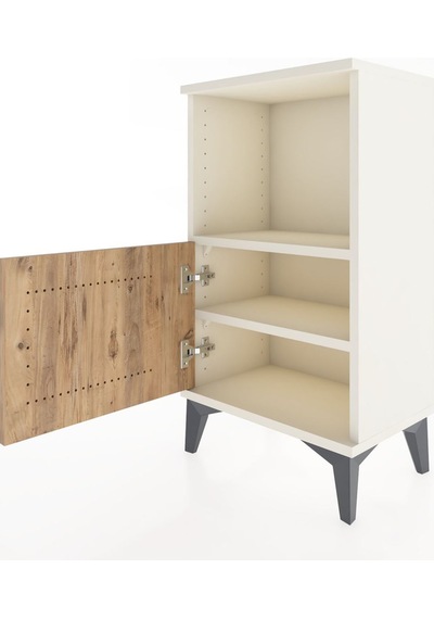 Arges Komodin 2 Raflı 44x30x80 Aytaşı-çam Aytaşı
