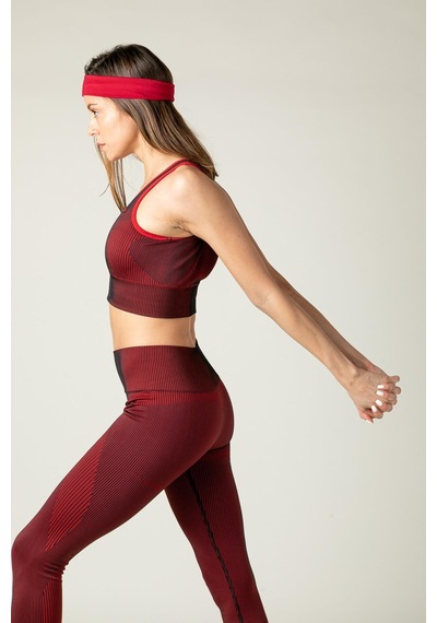 Maraton Active Slimfit Kadın Bisiklet Yaka Kolsuz Spor Siyah Bra 813055-Siyah