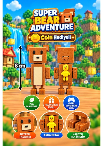 Super Bear Adventure Baaren Ayı Ve Shicka Figür Seti - Süper Ayı Seti 1adet