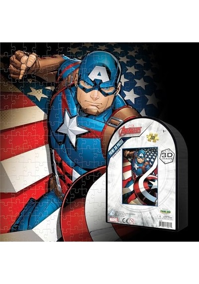 3d - America - 300 Parça Puzzle - Metal Kutu