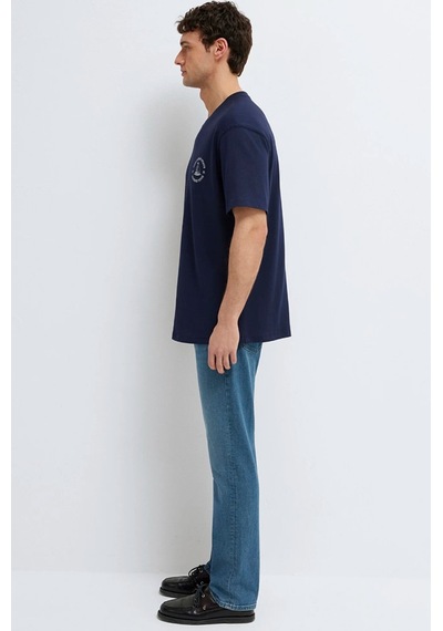 Mavi M0613282-82318 Gemi Baskılı Tişört Erkek T-shirt Lacivert