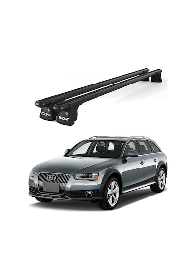 Trio-ı Audi A4 Allroad 2009 Ve Sonrası Uyumlu Siyah Kilitli Ara Atkı 120cm Port Bagaj Tavan Barı