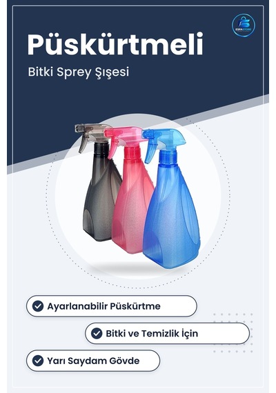 Çok Amaçlı Fısfıs Çiçek Sulama Plastik Su Sprey Şişesi Bitki Temi