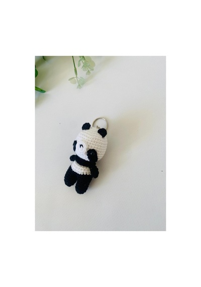 Adenya Sepeti Amigurumi Panda Anahtarlık Beyaz
