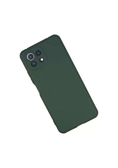 Newface Xiaomi Mi 11 Lite Kılıf Nano İçi Kadife Silikon - Koyu Yeşil