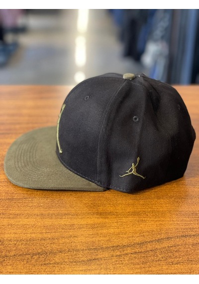 Air Jordan Siyah Haki Hiphop Snapback Rapper Basket Cap Şapka Siyah - Haki