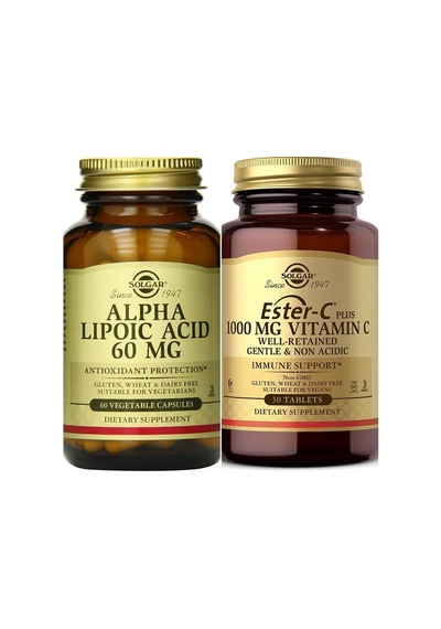 Solgar Alpha Lipoic Acid 60 Mg 60 Kapsül Solgar Ester-C Plus 10