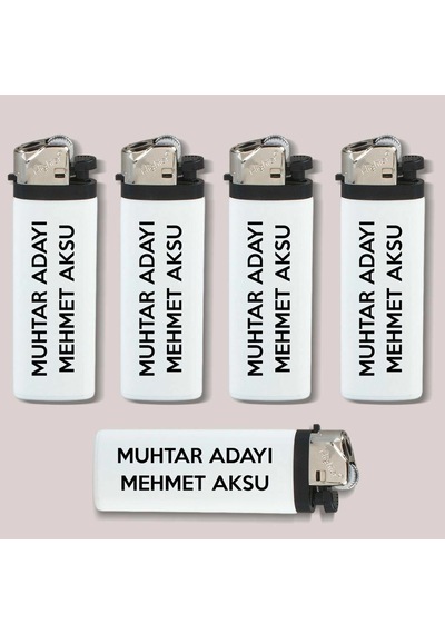 Muhtar Adaylarına Özel Promosyon Beyaz I-lighter Taşlı Siboplu Çakmak, Seçim Promosyon Ürünleri 250 Adet Siyah