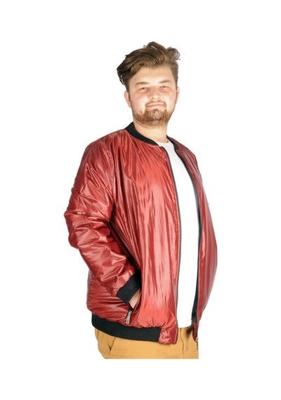Mode Xl Büyük Beden Erkek Mont College Basic Wind 21227 Bordo 001