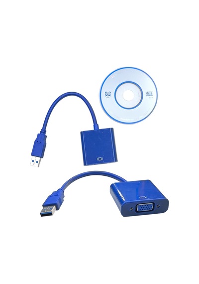Usb'den Vga'ya Çevirici Dönüştürücü Kablo Usb Ekran Dönüştürücü