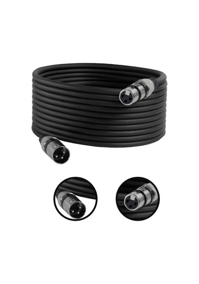 Midex Mxl-20m-bk Kaliteli Xlr To Xlr 20 Mt. Mikrofon Kablosu