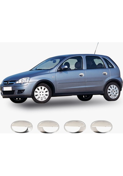 Opel Corsa C Uyumlu 2000-2007 Krom Kapı Kolu 4 Kapı Paslanmaz Çelik