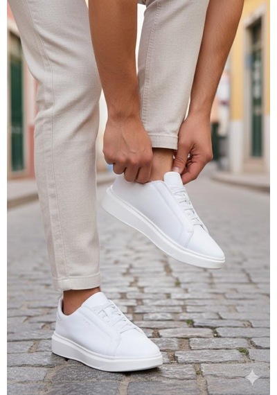 Fort 2626 Rochi Ryt Rahat Hafif Lastikli Giyim Sneaker Erkek Ayakkabı Beyaz