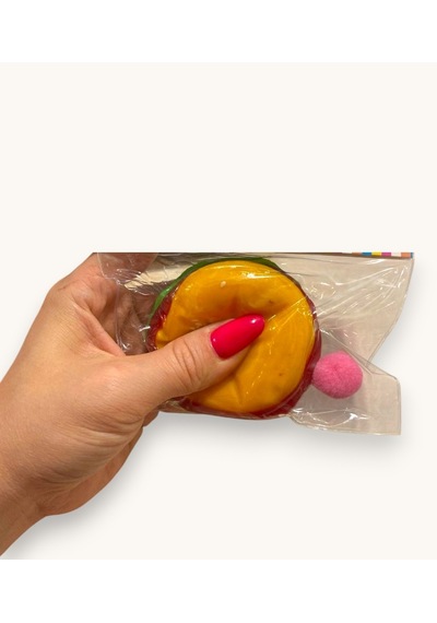 Moj Moj Taba Squish Hamburger Sukuşi Yumuşak Stres Atıcı Oyuncak - 1 Adet