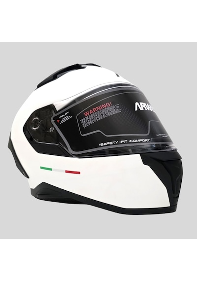 Arwic Mat Kapalı Full Face Motosiklet Kaskı Ar939 Beyaz