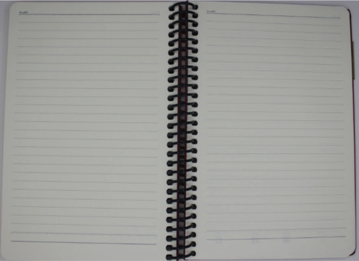 Vip Spiralli Deri Kapak Defter 140 Yaprak Çizgili 17x24 Açık Gri
