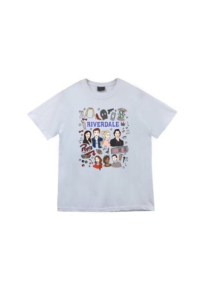 Stoned&Fame Unisex Beyaz Riverdale Southside Serpents Baskılı T-shirt Beyaz