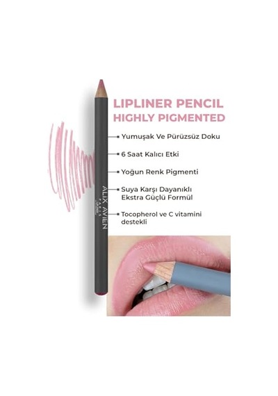 Alıx Avıen Uzun Süre Kalıcı Dağılma Yapmayan Nemlendirici Dudak Kalemi - Lipliner Pencil 06 Soft Brown Diğer