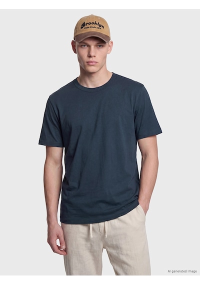LC Waikiki Xsıde Lacivert %100 Pamuk Basic Tişört Navy