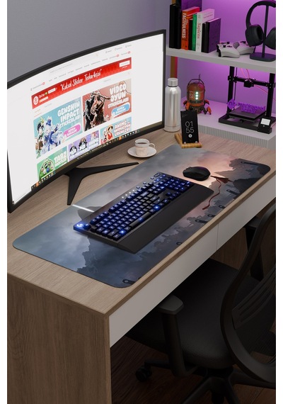 Journey Kaymaz Dikişli Kauçuk Oyuncu Mousepad V5 - 90x40 Xxl Gaming Mouse Pad Fare Altlığı