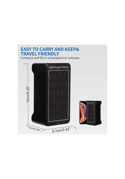 30 Port Usb Şarj Aleti 150w 2.4a Fast Şarj Çoklu Şarj İstasyonu