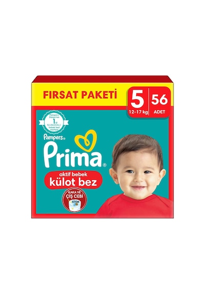 Prima Külot Bebek Bezi 5 Numara 56 Adet Fırsat Paketi