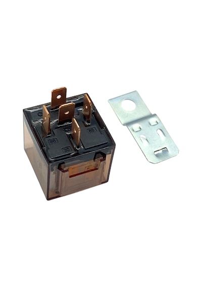 12V Röle 5 Uçlu 40 A/80 A Işikli (Şeffaf) (Çift Platin) (87A)