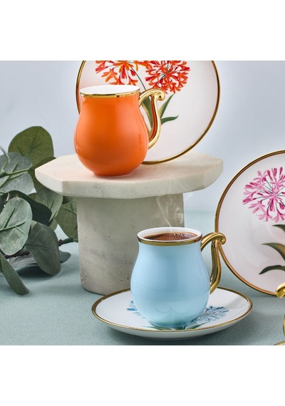 Aryıldız Bloom 6 Kişilik Kahve Fincan Takımı Çok Renkli