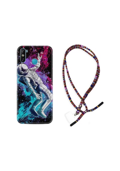 Infinix Smart 4 Kılıf Rasta Boyun Askılı Astronot Signs 1753