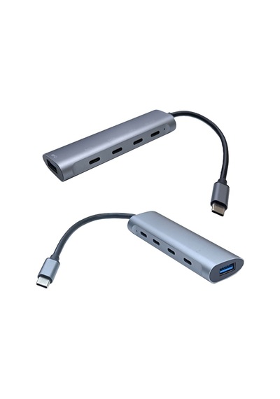 Type C Usb Çoklayıcı Hub 3 Port Type C 1 Port Usb 3.0 1 Port Pd 60w Şarj