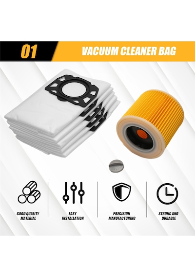 Karcher Kfı 357 Kfı357 Ka 40 İçin Uygun Elektrikli Süpürge Torbası Filtresi