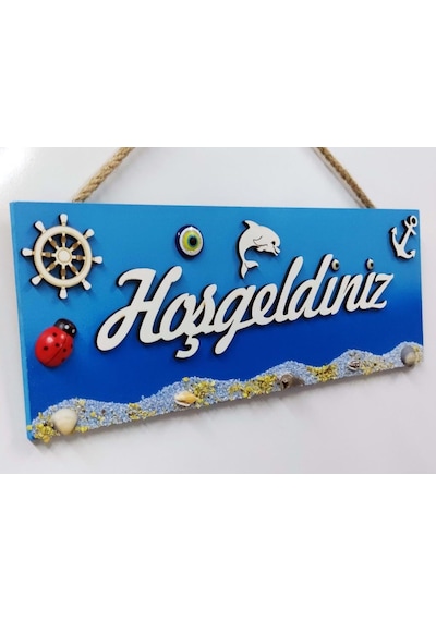 Hoşgeldiniz Kapı Ve Duvar Dekoru Süsü 30X11 Cm
