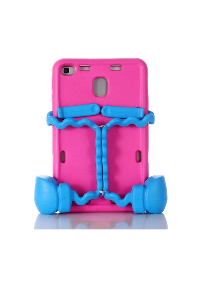Galaxy Uyumlu  Tab A 8.0 2019 T290 Eva Boxer Tablet Silikon - Pembe Koyu Arka Kapak