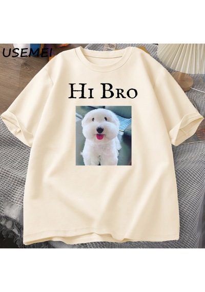 Flood Of Style Merhaba Bro Köpek Yavru T-shirt Tee Rahat Y2k Komik Meme Waitimgoated T Erkekler Kadın Haki Flood Of Style Merhaba Bro Köpek Yavru T-shirt Tee Rahat Y2k Komik Meme Waitimgoated T Erkekler Kadın Haki