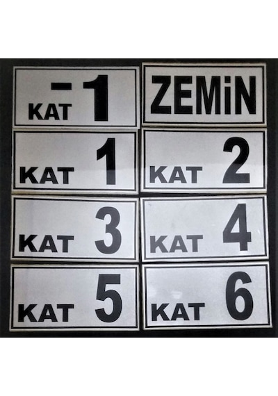 Kat Numarası 8X15Cm Kendinden Yapışkanlı -1 Den 6 Ya