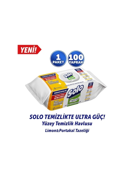 Yüzey Temizlik Havlusu - Mendili 100 Yaprak Limon & Portakal Tazeliği 3 Lü Set 300 Yaprak Diğer