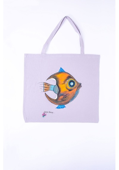 Özel Tasarım Handmade Bez Çanta Mor