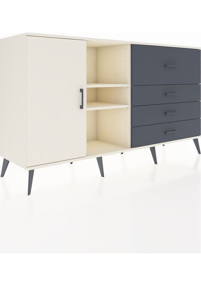 Kronos Konsol 4 Raflı 4 Çekmeceli Tek Kapaklı 176x59x99 Aytaşı-a Aytaşı-aytaşı/antrasit Kronos Konsol 4 Raflı 4 Çekmeceli Tek Kapaklı 176x59x99 Aytaşı-a Aytaşı-aytaşı/antrasit