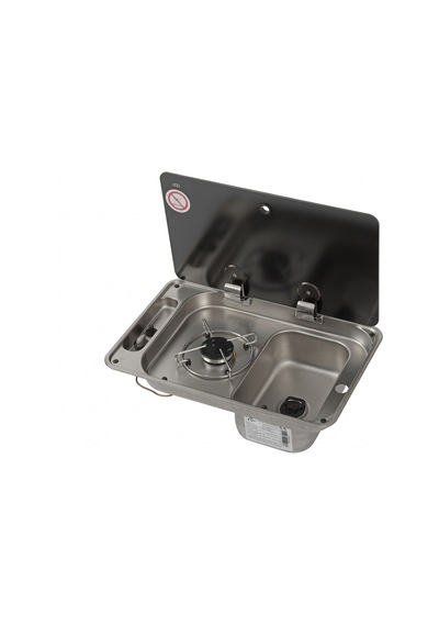 Can Fl1323 - Kapaklı Kombine Gömme Ocak Ve Evye Seti Tamperli Cam Sol Ocak - Sağ Evye - Minimalist Mutfakların Kurtarıcısı