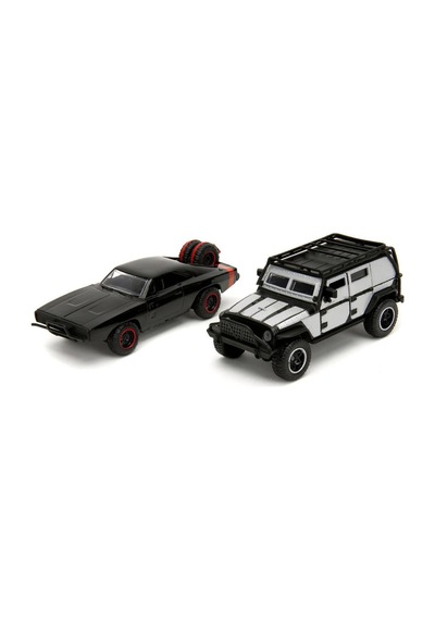 Jada Fast And Furious Tej's Jeep Wrangler Dom's Dodge Charger R/t Model Araba