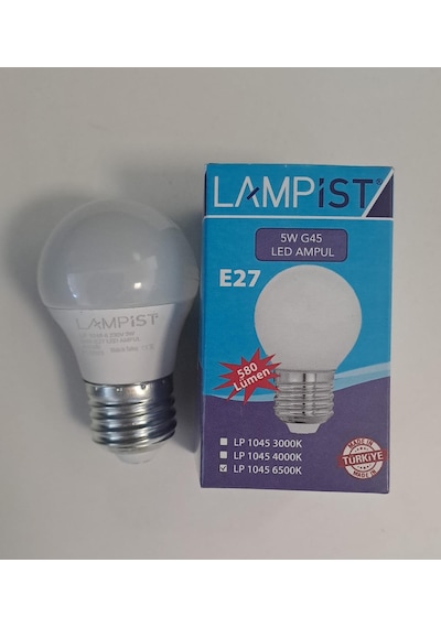 Lampist E27 Duy Top Led Ampul 5w 580 Lm Beyaz Işık 6500k G45