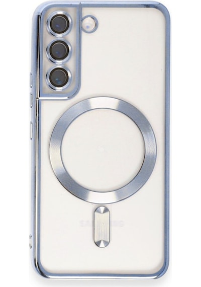 Teknomoda Samsung Galaxy Uyumlu S22 Kılıf Kamera Lens Korumalı Renkli Magsafe Şeffaf Kapak