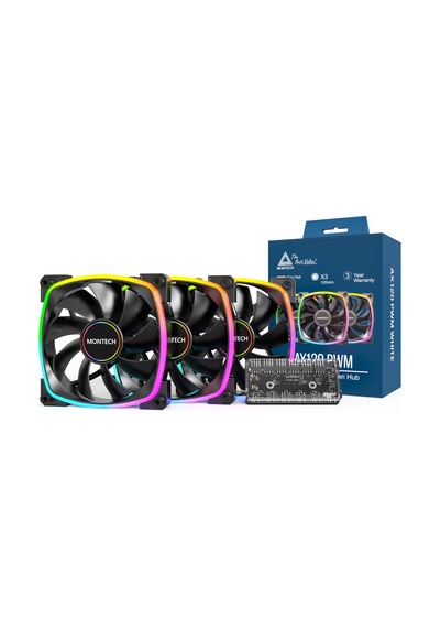 Montech Ax 120mm - Pwm Fan - Sessiz Performans - Yüksek Hızlı 1600pwm - Hdb Rulmanlı Üst Düzey Dayan