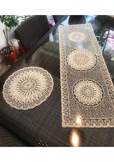Fransız Dantelli Runner Ve Supla Takımı 1 Runner, 6 Supla Diğer