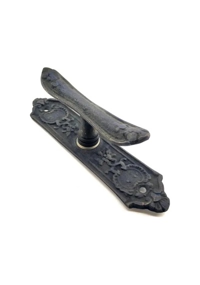 Jenerik Antika Tarz Dekoratif Pirinç Çiçekli Pencere Kolu - 165x38 Mm, Oksit Diğer