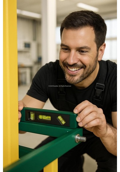 Mini Su Terazisi, 3 Gözlü, 2 Mm Hassasiyet, Yatay Dikey Ve 45 Ölçüm, Ergonomik Taban, Darbeye Dayanıklı, Raf