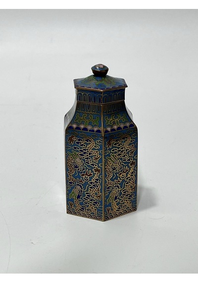Antika Cloisonne Minyatür Kavanoz 8,2x4,5cm 131