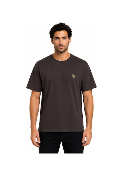 Mavi M0612736-88083 Mavi Mühür Logo Nakış Detaylı Tişört Erkek T-shirt Kahverengi