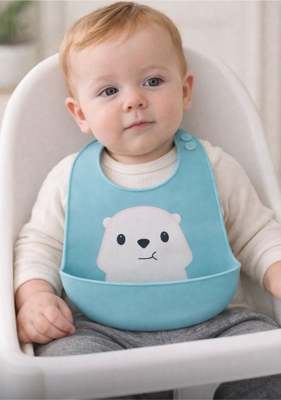 Silikon Bebek Mama Önlüğü Çocuk Mama Önlük Leke Tutmaz Yıkanabilir 826886733