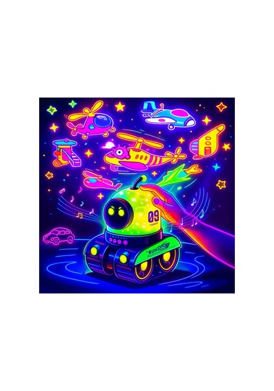 Müzikli Led Robot Gece Lambası Bluetooth Hoparlör,değiştirilebilir Slayt Gece Projektörü Beyaz - 744526893
